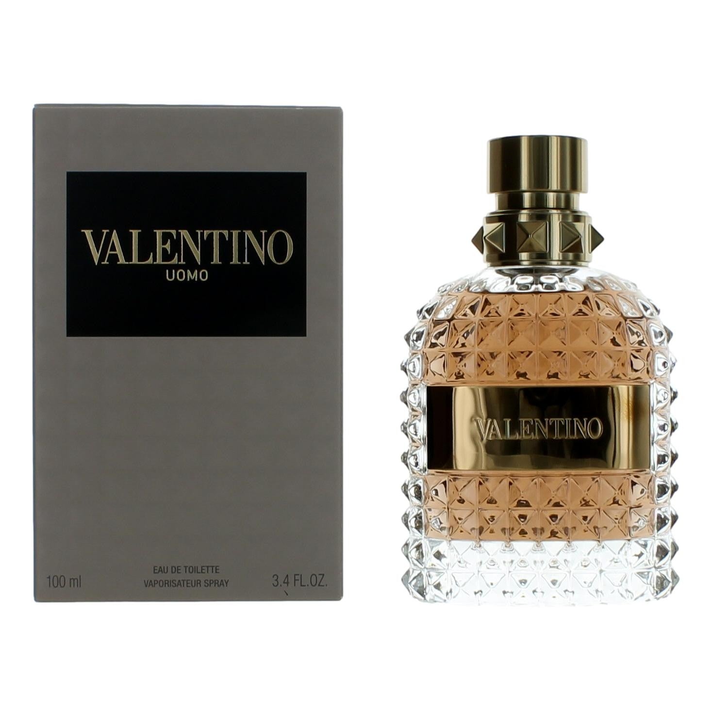 Bottle of Valentino Uomo by Valentino, 3.4 oz Eau De Toilette Spray for Men.